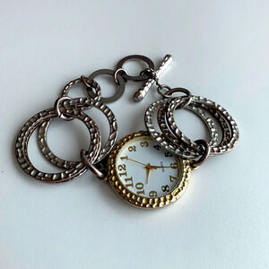 Quartz Chain Link, Toggle Closure Watch 8.5"